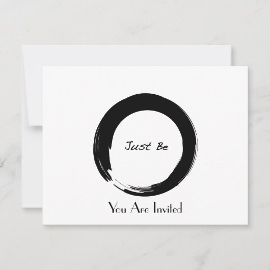 Invitation Symbole zen avec "Just Be" (Devant)