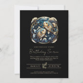 Invitation Symbole zodiaque du poisson céleste Poissons d'or  (Devant)