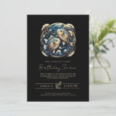 Invitation Symbole zodiaque du poisson céleste Poissons d'or  (Debout devant)