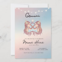 SYMBOLE Zodiaque Gemini Anniversaire