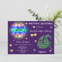 Symbole Zodiaque Rétro Disco Capricorne Bachelorte