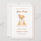 Invitation Sympa chien drôle (Devant)