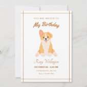 Invitation Sympa drôle chien anniversaire (Devant)