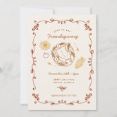 Invitation Sympa Illustré Décontracté Thanksgiving Friendsgiv (Devant)