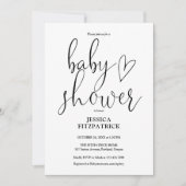 Invitation Sympa Script Neutre Genre Tout En Un Baby shower (Devant)