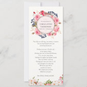 Invitation Sympathie élégante Empreintes funéraires commémora (Devant)