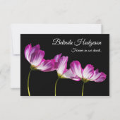 Invitation Sympathie Élégante Funérailles Florales Merci Cart (Devant)