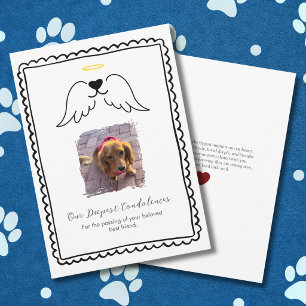 Invitation Sympathie Perte d'Animal Familier Ailes d'Ange Chi