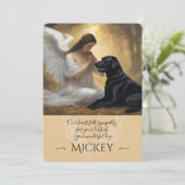 Invitation Sympathie pour la perte de Black Lab Angel (Debout devant)
