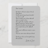 Invitation Sympathie pour la perte de canicule noire (Dos)