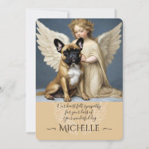 Sympathie pour la perte French Bulldog Angel Art