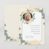 Invitation Sympathie pour la photo de Yellow Roses (Devant / Derrière)