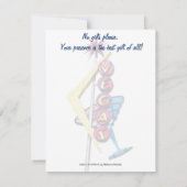 Invitation Sympathique panneau aérien bleu pour la fête d'ann (Dos)