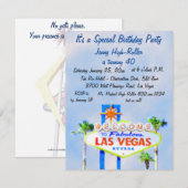 Invitation Sympathique panneau aérien bleu pour la fête d'ann (Devant / Derrière)