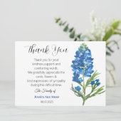 Invitation Sympathy Bluebonnets Funeral Death Merci (Debout devant)