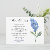 Invitation Sympathy Bluebonnets Funeral Death Merci (Debout devant)