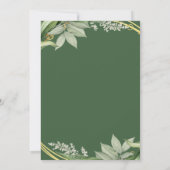 Invitation Sympathy Élégant Mémorial Botanique Foliage (Dos)
