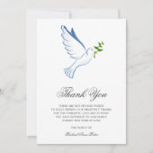 Invitation Sympathy Merci Funeral Dove Bereavement (Devant)