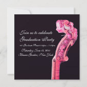 Invitation SYMPHONIA CLASSIC MUSIC GRADUATION MONOGRAM métal (Dos)