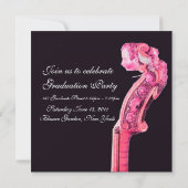 Invitation SYMPHONIA CLASSIC MUSIC GRADUATION MONOGRAM Violon (Dos)