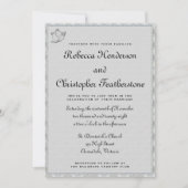 Invitation Symphonie de cloches d'argent : Mariage élégant (Devant)