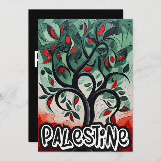 Invitation Symphonie d'olive Peace Installée dans le système (Devant / Derrière)