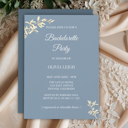 Invitation Symphonie florale intemporelle Bachelorette Party