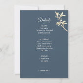 Invitation Symphonie florale intemporelle Bachelorette Week-e (Dos)