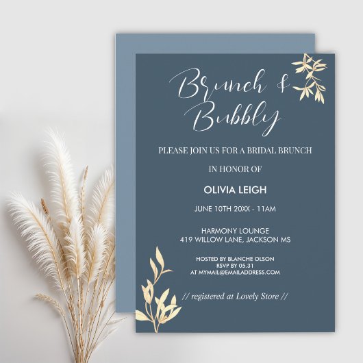 Invitation Symphonie florale intemporelle en Brunch nuptial b
