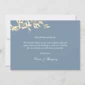 Invitation Symphonie florale intemporelle en Merci bleu (Dos)