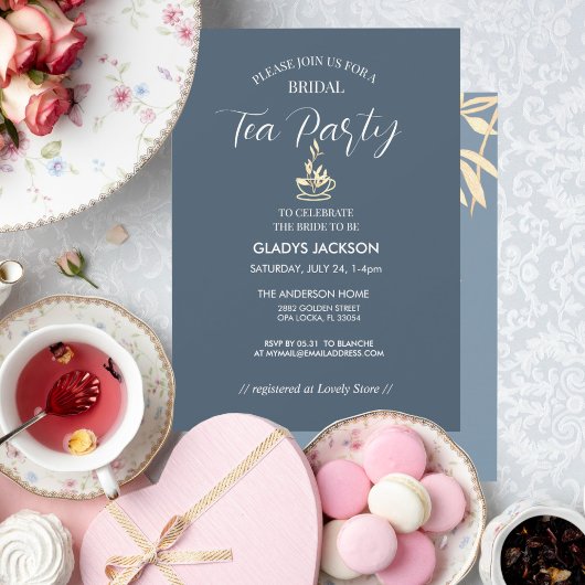 Invitation Symphonie florale intemporelle Tea Party