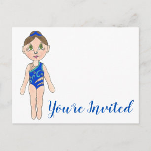 Invitation Synchro Swimmer Party