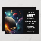 Invitation Système solaire (Devant / Derrière)