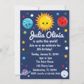 Invitation Système Solaire Kawaii En Dehors De Ce Monde Anniv (Devant)