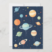 Invitation Systèmes solaires planètes soleil anniversaire de (Dos)