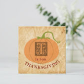 Invitation T est pour Thanksgiving (Debout devant)