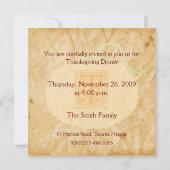 Invitation T est pour Thanksgiving (Dos)
