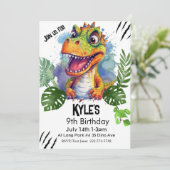 Invitation T Rex, Anniversaire De Dinosaure, (Debout devant)