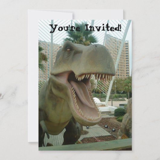 Invitation T-Rex Dinosaur (Devant)
