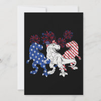 T Rex Dinosaur mignon Drapeau US 4 juillet tenue p