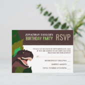 Invitation T Rex Dinosaur Party Anniversaire des enfants RSVP (Debout devant)