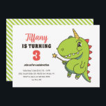 Invitation T-Rex Unicorn Fairy Kids Dinosaur Anniversaire<br><div class="desc">Conception sympa pour les enfants,  garçons ou filles qui aiment les dinosaures,  les dessins animés pour dinos,  T-rex et autres espèces de dinosaures. Parfait pour la fête d'anniversaire à thème Jurassique. Vous pouvez customiser le libellé pour l'adapter à d'autres occasions.</div>