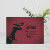 Invitation T-Rex Valentine Card (Debout devant)
