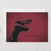 Invitation T-Rex Valentine Card (Dos)