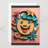 Invitation T-shirt 3D Paper Art Design (Devant / Derrière)