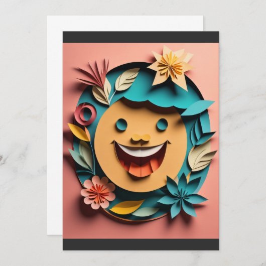 Invitation T-shirt 3D Paper Art Design (Devant / Derrière)