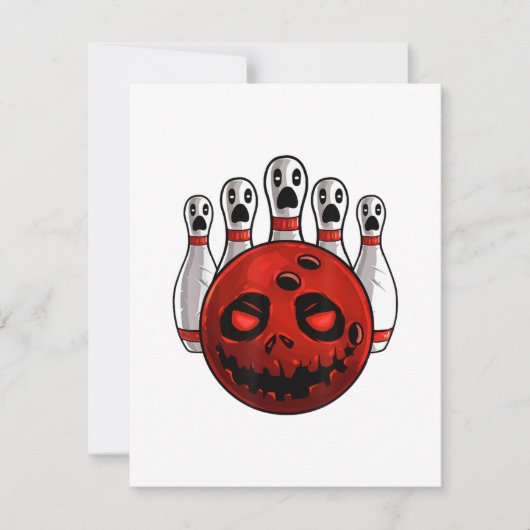 Invitation T-shirt à pun sur le bowling et Halloween Bowlingw (Devant)