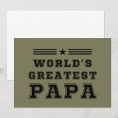 Invitation T-Shirt Cadeau de Papa le plus génial pour la fête (Devant / Derrière)