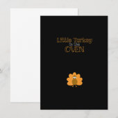 Invitation T-shirt d'annonce de grossesse pour Thanksgiving (Devant / Derrière)