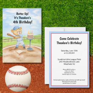 Invitation T-Shirt de l'ours en peluche de baseball Tee Ball